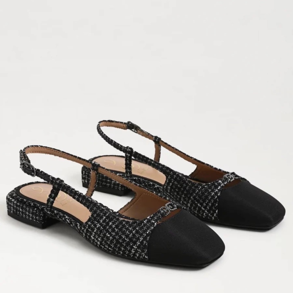 Sam Edelman Kara Slingback Flat (Women) - BLACK, Size 7.5 M